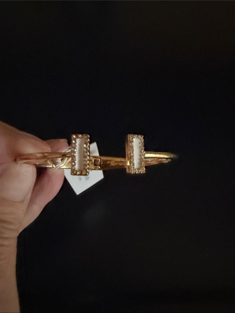 kate spade Gold Crystal-Embellished Bangle